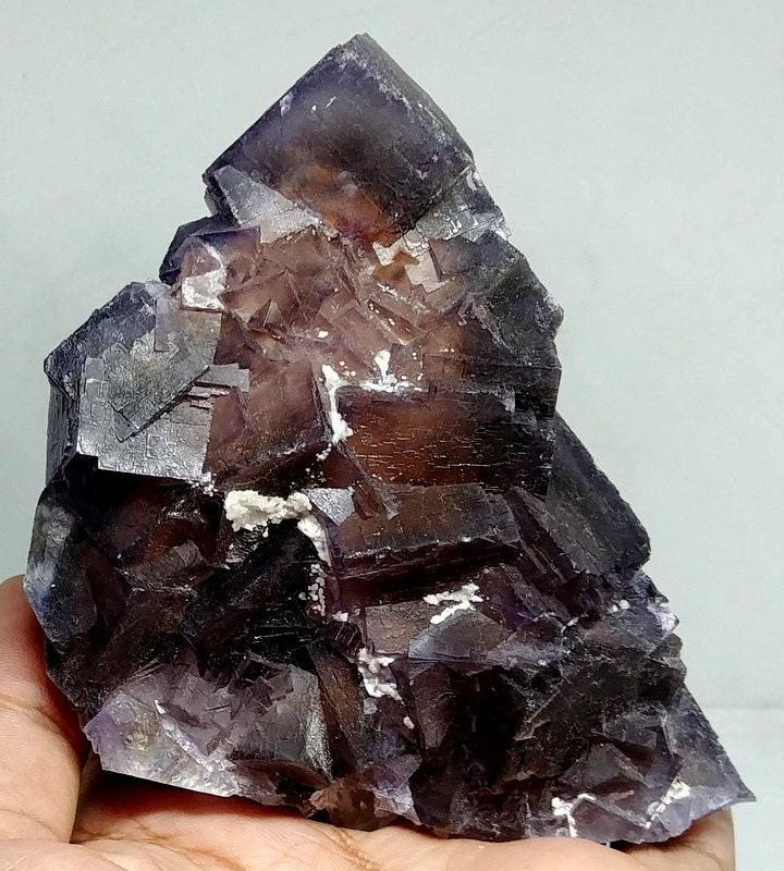 468 Grams Beautiful Cubic Purple Fluorite Specimen From Baluchistan pakistan (1 of 7)