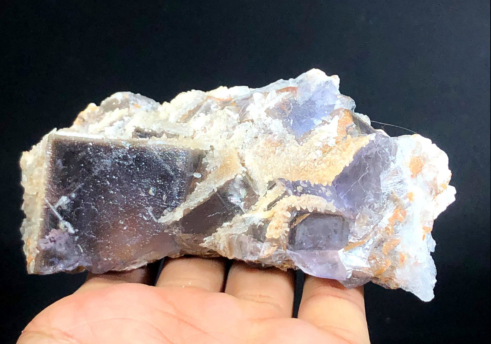 Natural Purple Cubic Phantom Fluorite With Calcite, Fluorite Specimen, Fluorite Stone, Fluorite For (1 of 5)