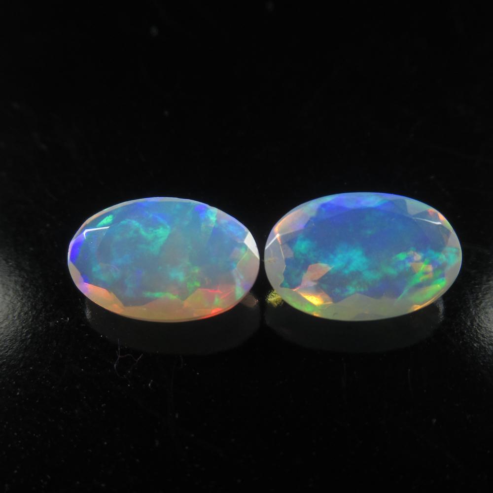 Natural Multicolor Opal Pair - 1.84 Ct (1 of 3)