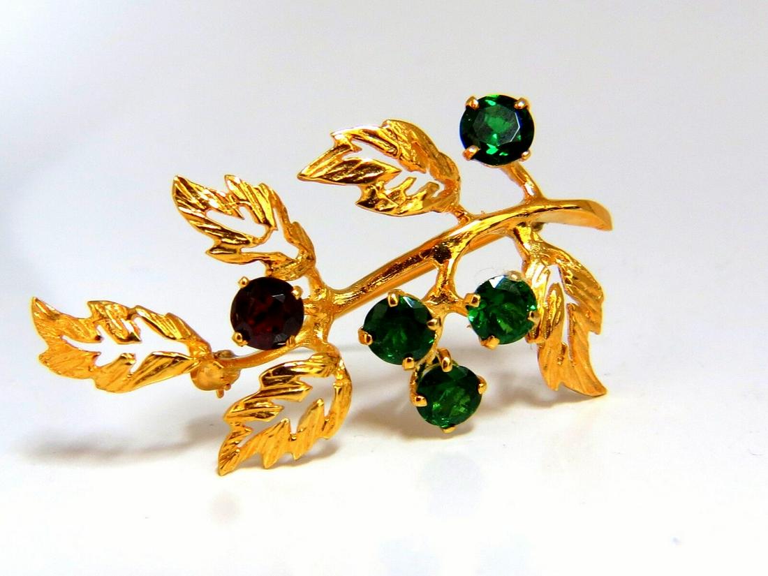 2.50ct Natural Tsavorite Spessartite 14kt Pin (1 of 3)