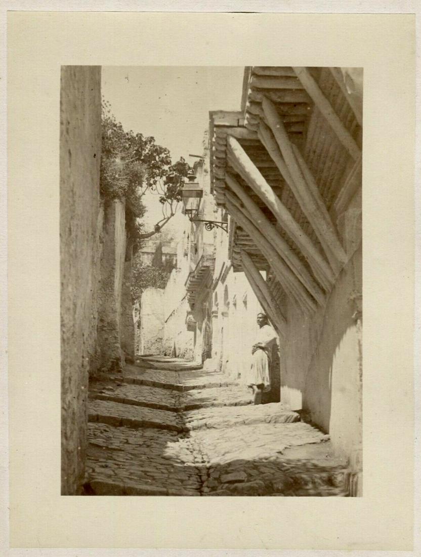Photo Rue du rempart, Algiers, Albumen, vintage, Algeria c. 1880 (1 of 3)