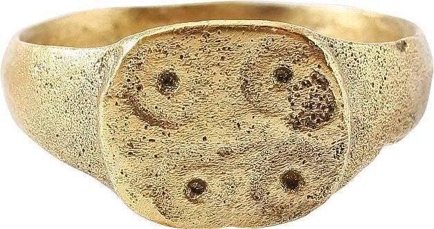 MEDIEVAL EUROPEAN PILGRIM'S RING, SIZE 8 (1 of 4)