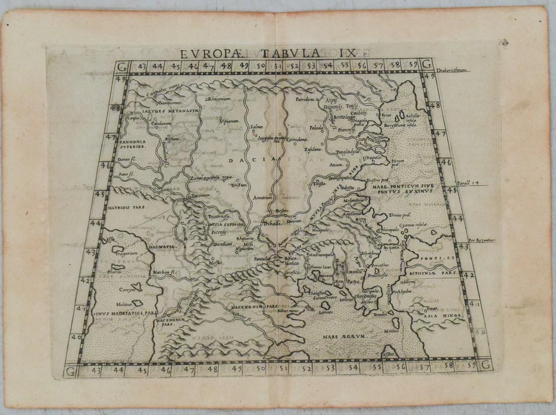1574 Ruscelli Map of Greece and Balkans -- Europae Tabula IX (1 of 1)