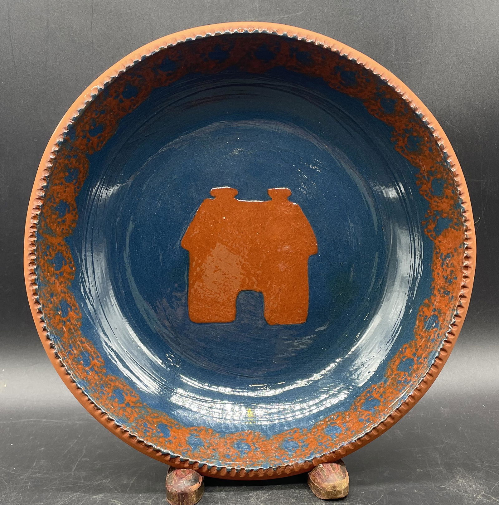 1984 FOLTZ POTTERY REDWARE BOWL (1 of 8)