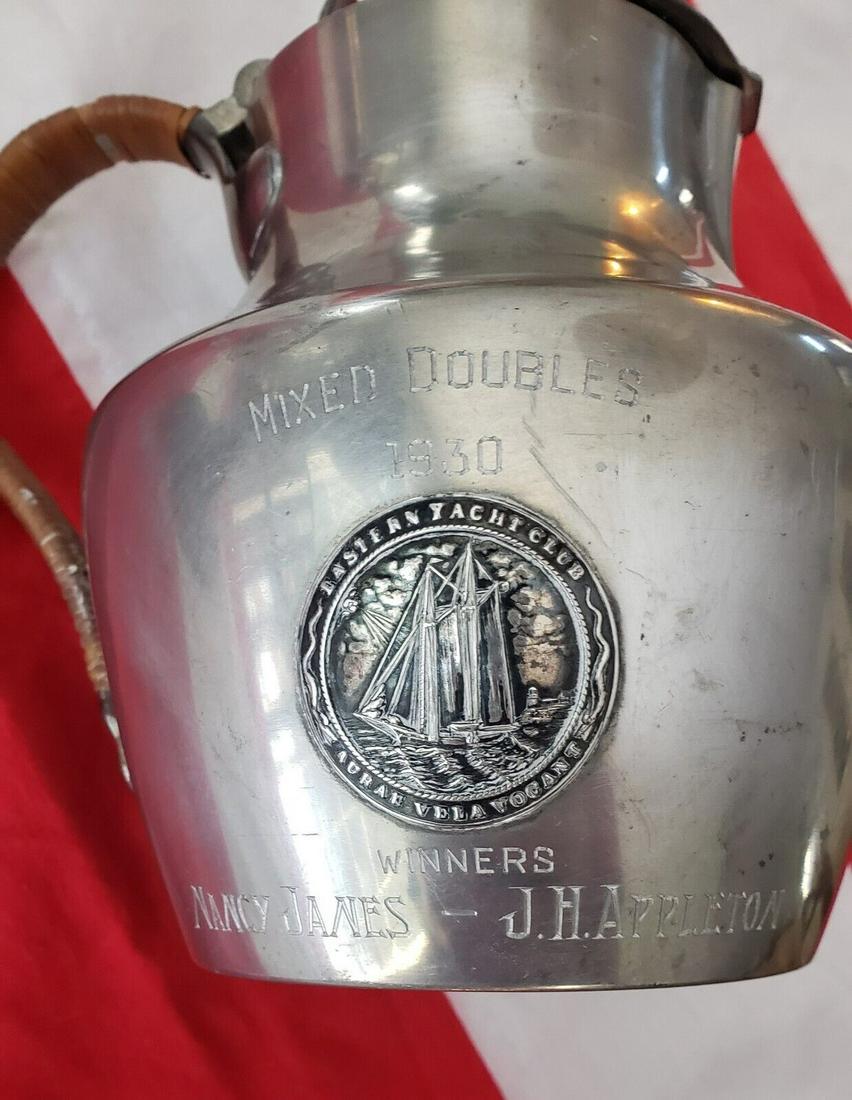 Mixed doubles tennis trophy loving cup Eastern Yacht club 1930 established 1881 (1 of 2)
