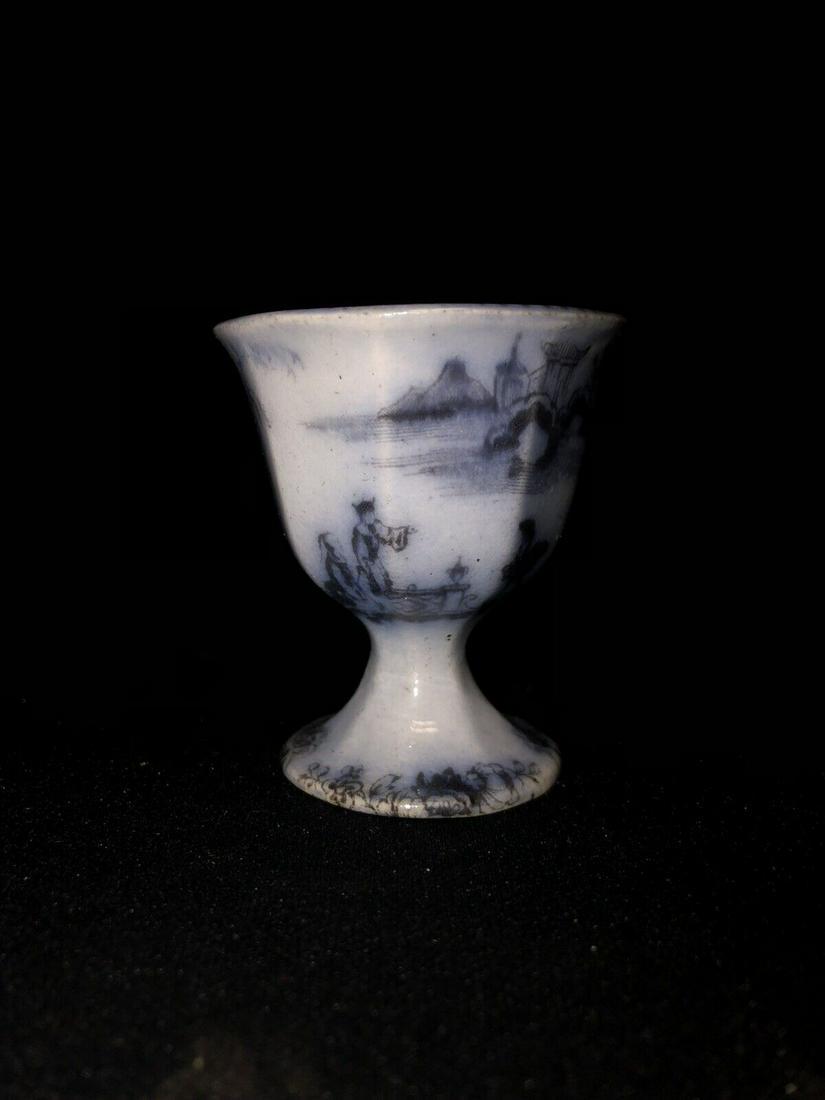 mulberry egg cup: It measures 2 1/4” x 2 5/8” high and dates around the 1850’s. It has a shallow chip on the top rim. Otherwise it has no other issues. Egg cups in mulberry China are a rare form Shipp