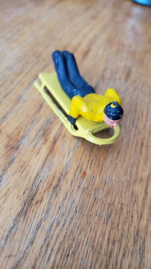 Putz barclay winter lead figure sled and rider (1 of 2)