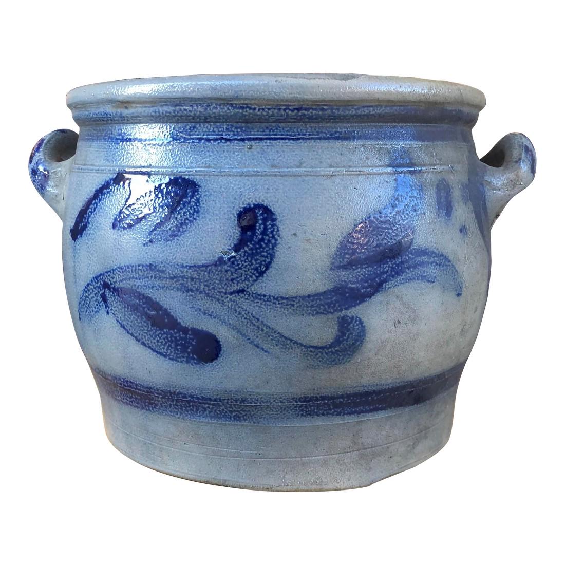 18th Century American Cobalt Decorated Stoneware (1 of 7)