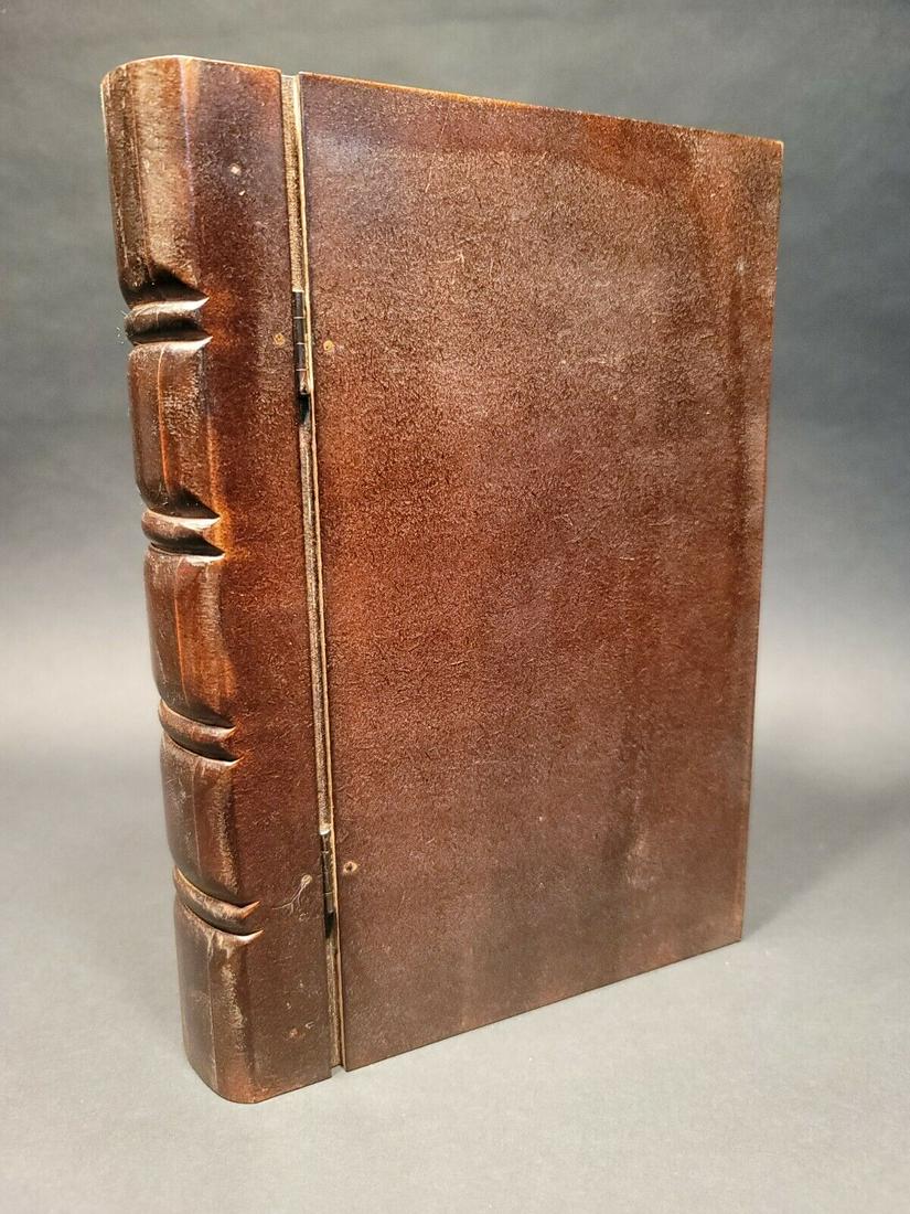 Wood Faux Book Secret Box Brown (1 of 12)