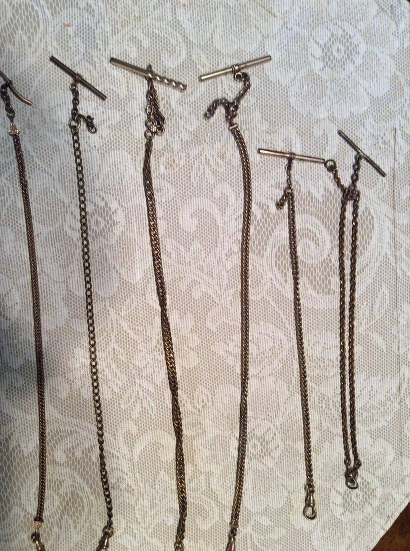 6 Vintage Gold Filled Watch Fob Chains (1 of 12)