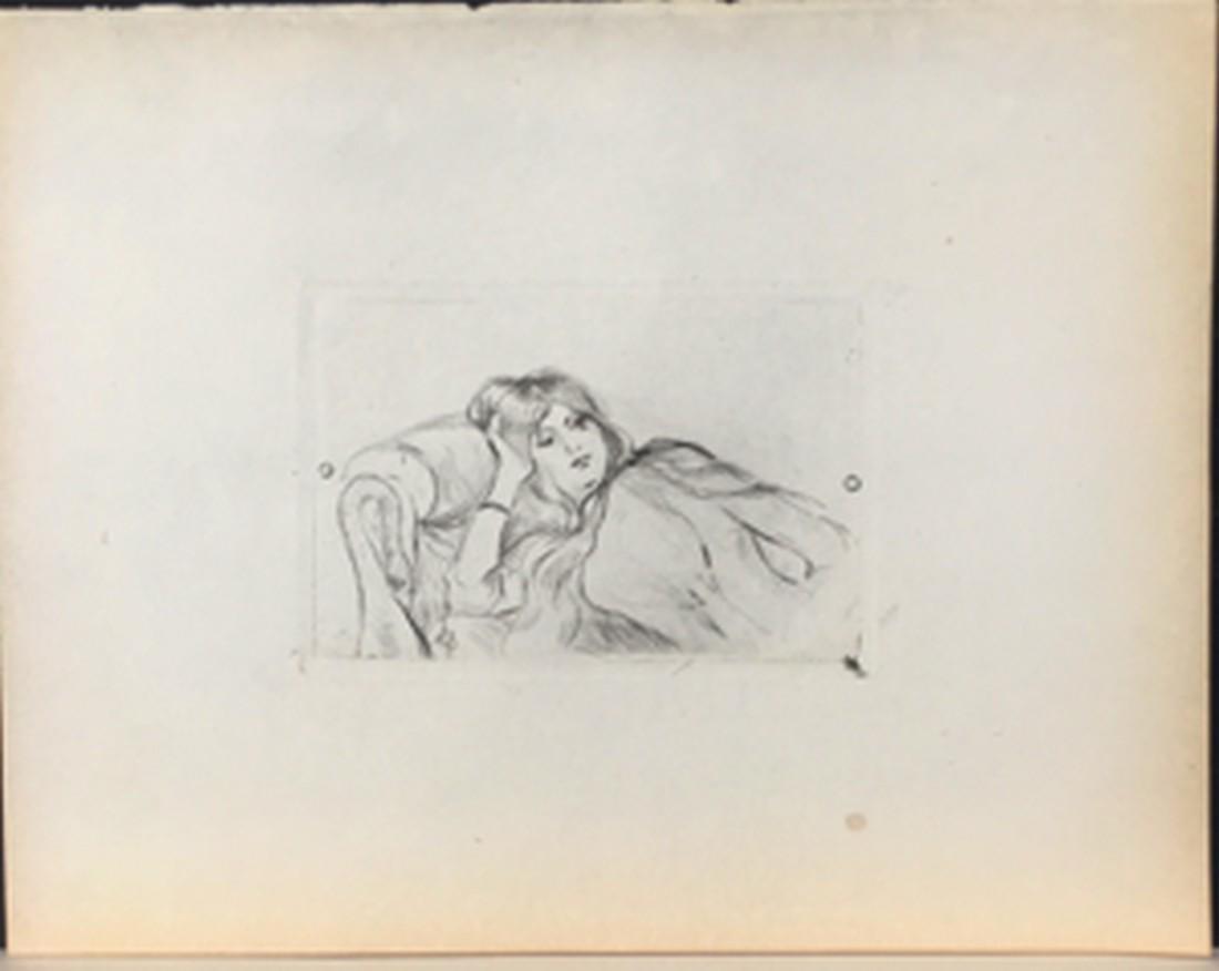 Berthe Morisot, (French, (1841-1895)-Selfportrait resting (1 of 1)