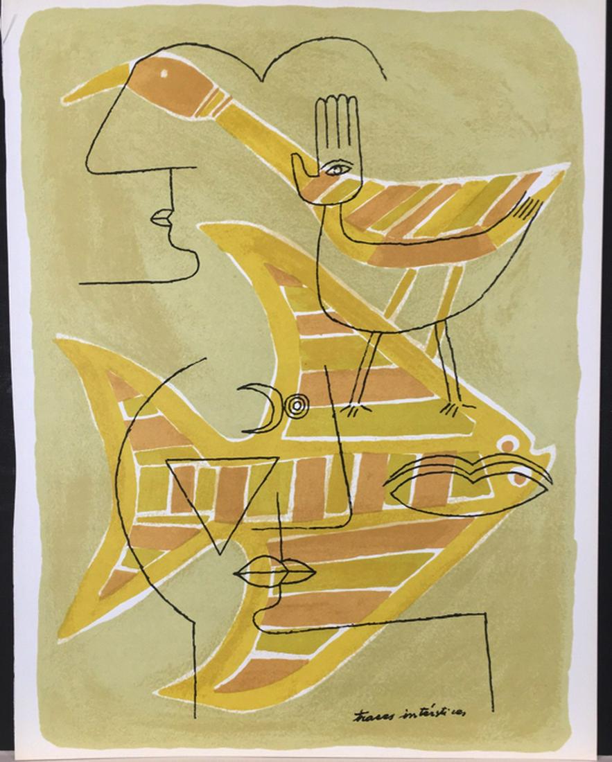 Victor Brauner, (Romanian-French, 1903-1966)-Traces Intertices, 1958 (1 of 1)