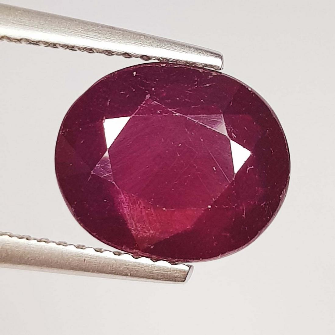 5.14 Ctz Top Quality Pinkish Red Natural Ruby (1 of 4)