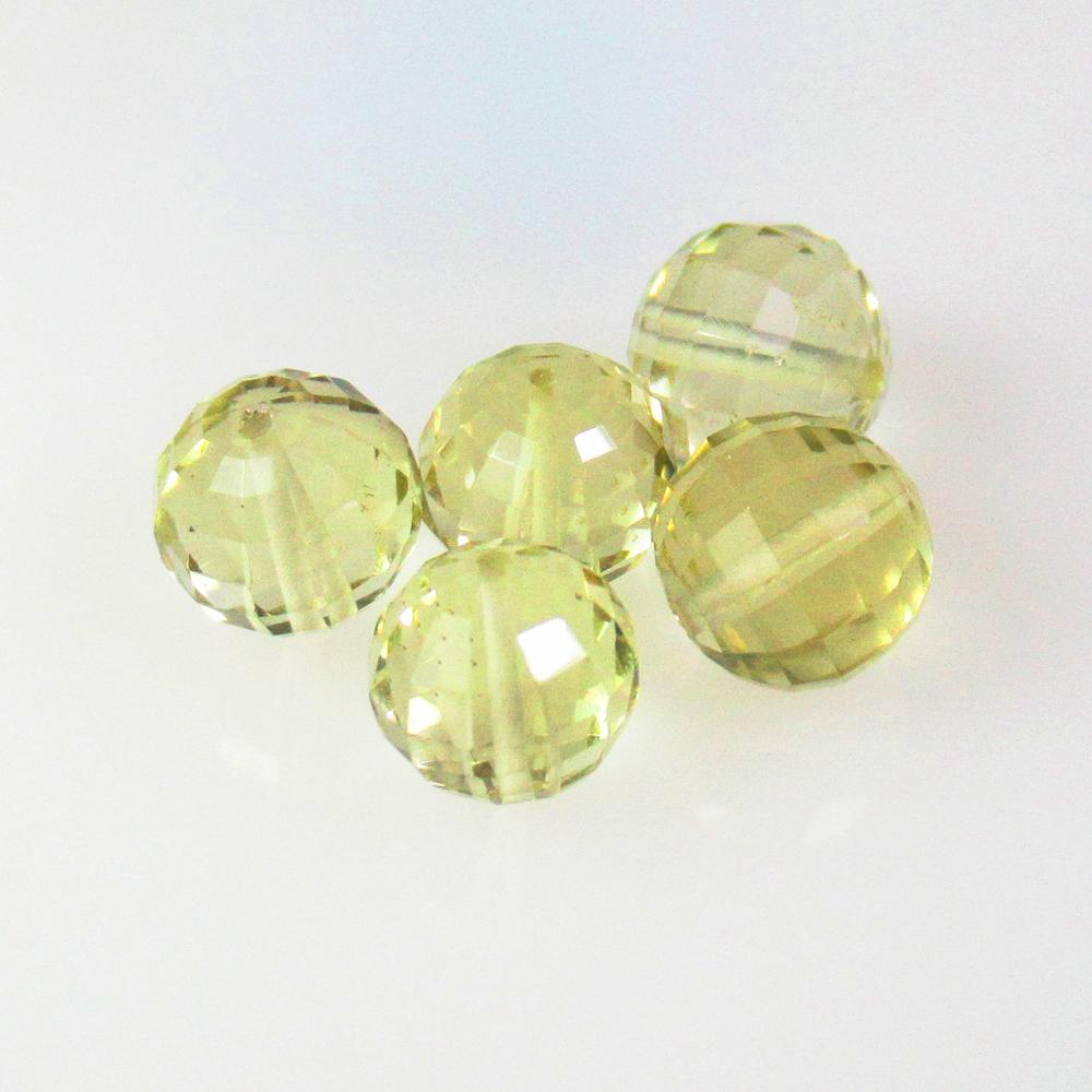 9.56 Ctw Natural Drilled Lemon Quartz Round Cut Beads: No Reserve! Title: 9.56 Ctw Natural Drilled Lemon Quartz Round Cut Beads Stone Clarity: VVS Gemstones: Natural Lemon Quartz Carat Weights: 9.56 Size/Dimensions: 6.00 - 7.00 mm / 5 P'cs Additional Info