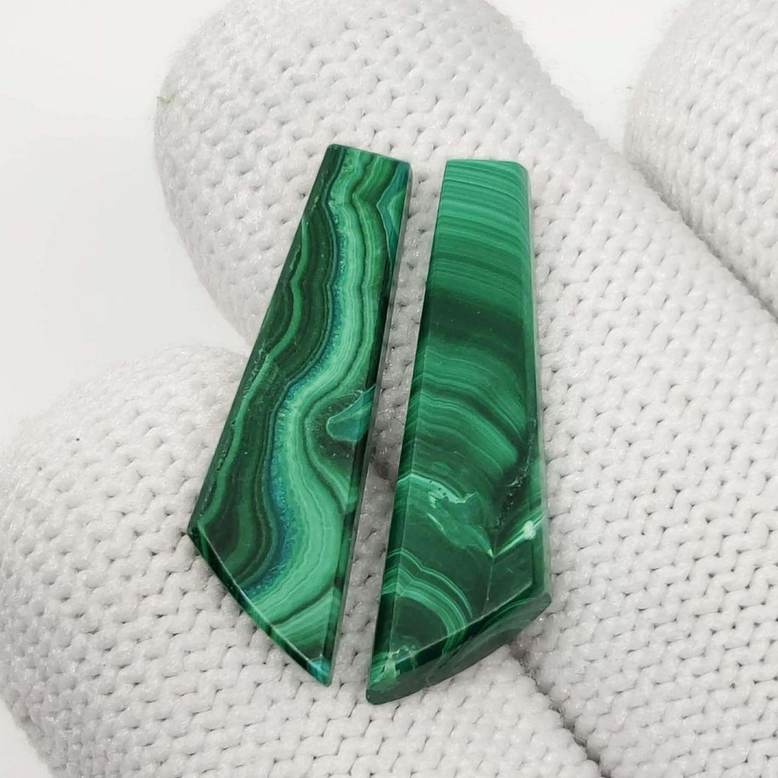 15.10 Ct Natural Malachite Earrings Pair (1 of 1)