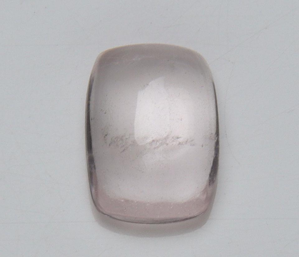 1.07 cts Natural Morganite: No Reserve! Title: 1.07 cts Natural Morganite Additional Information: Gemstone : Natural Morganite Shape and Cut : Rectengular Cabochan Weight : 1.07 carats Measurements : 7.64x5.50x3.00 mm, Color : P