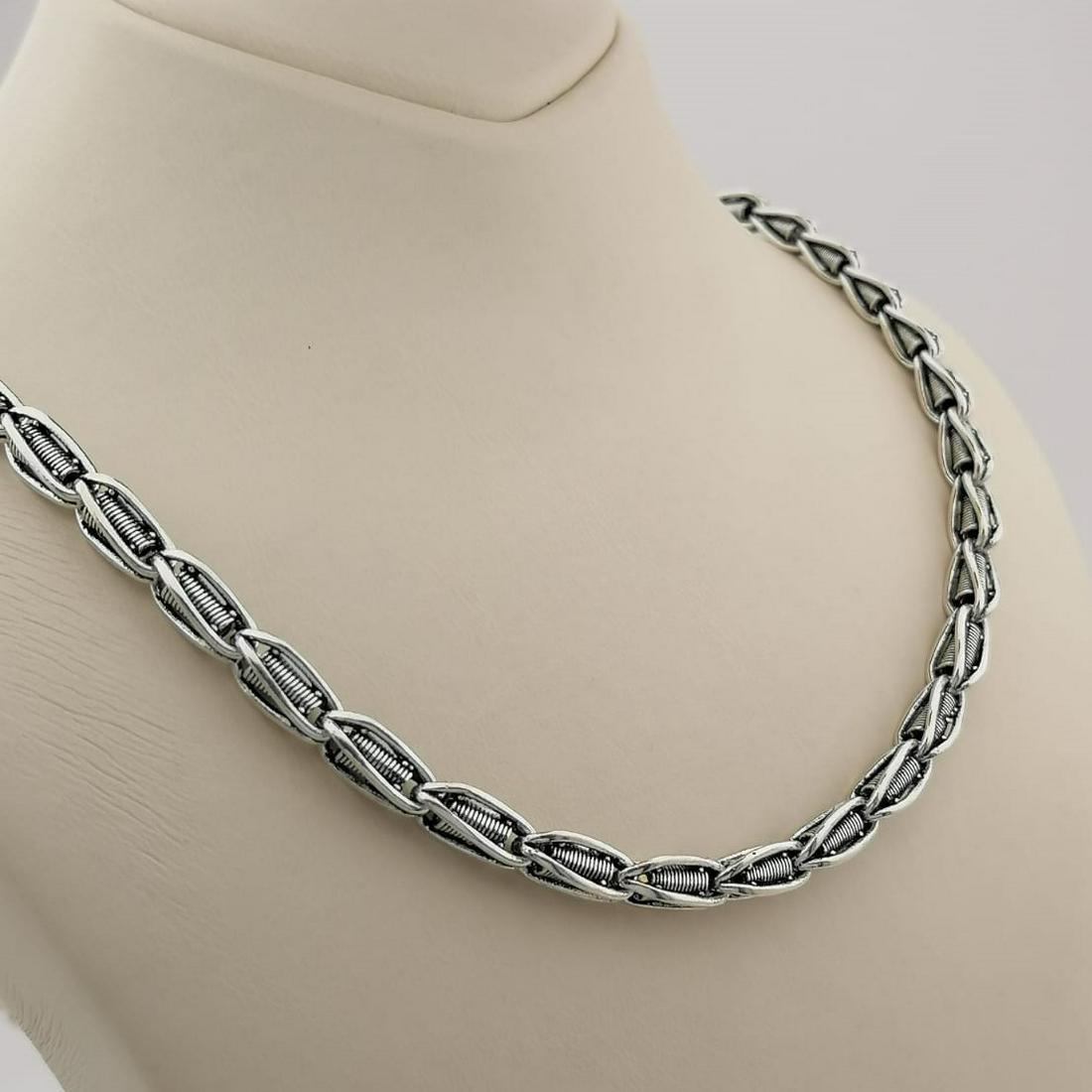 925 Silver Chain,Men's Necklace,Biker Chain Necklace: Title: 925 Silver Chain,Men's Necklace,Biker Chain Necklace Additional Information: 925 Silver Chain,Men's Necklace,Biker Chain Necklace Condition:New Weight:59g Size:25.5 inch (65cm). Link Width:0.21