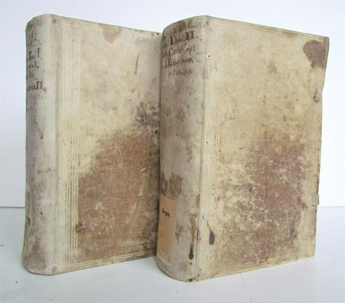 1599 ROBERTI BELLARMINI Controversiarum antique 2 volumes VELLUM (1 of 12)