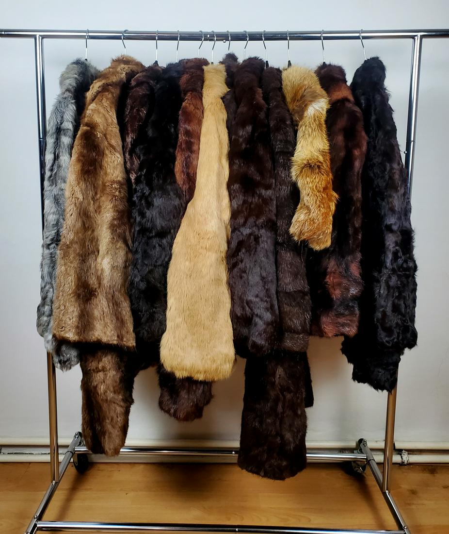 COLLECTION OF 12 REAL FUR COATS/JACKETS (1 of 13)