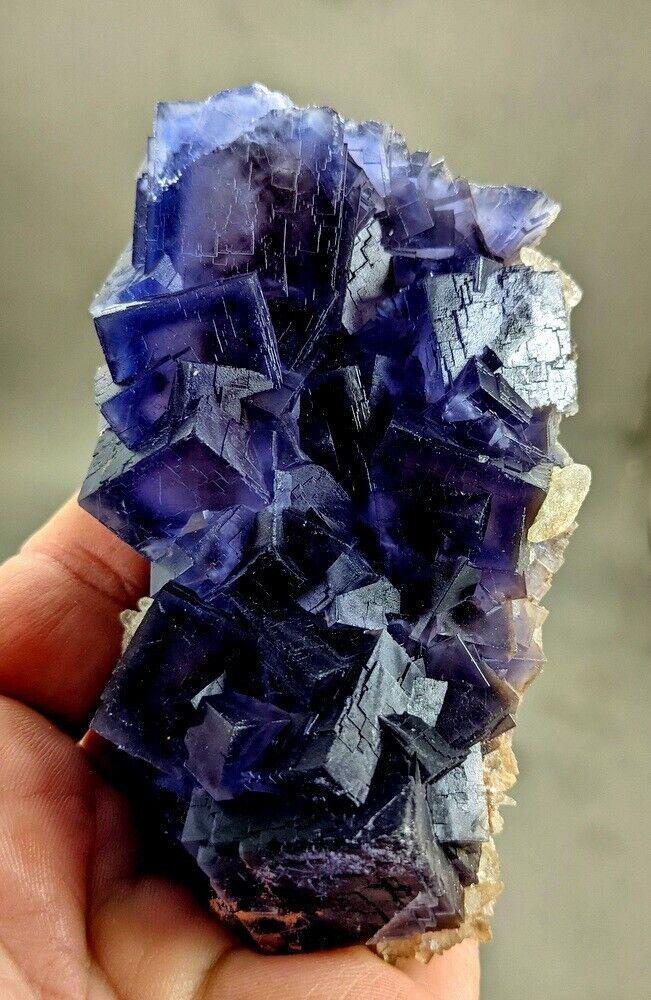 331 Grams Very Beautiful Blue Fluorite Crystal From Baluchistan Pakistan (1 of 4)