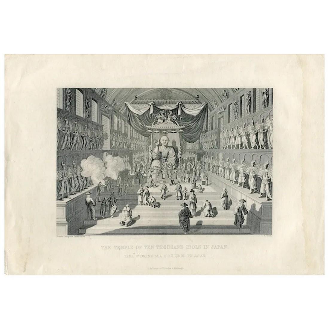 Sanjūsangen-dō, Kyoto - Antique print - 1860 (1 of 3)