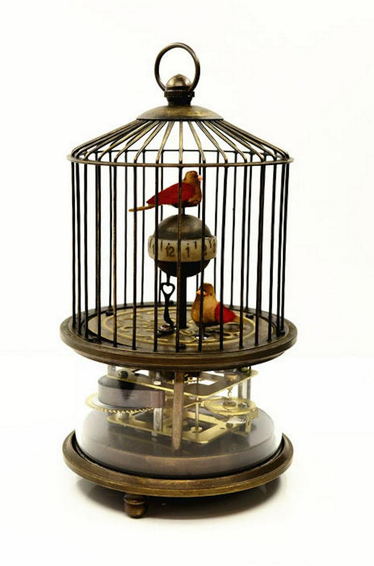 Bronze Mechanical Birdcage Clock (1 of 5)