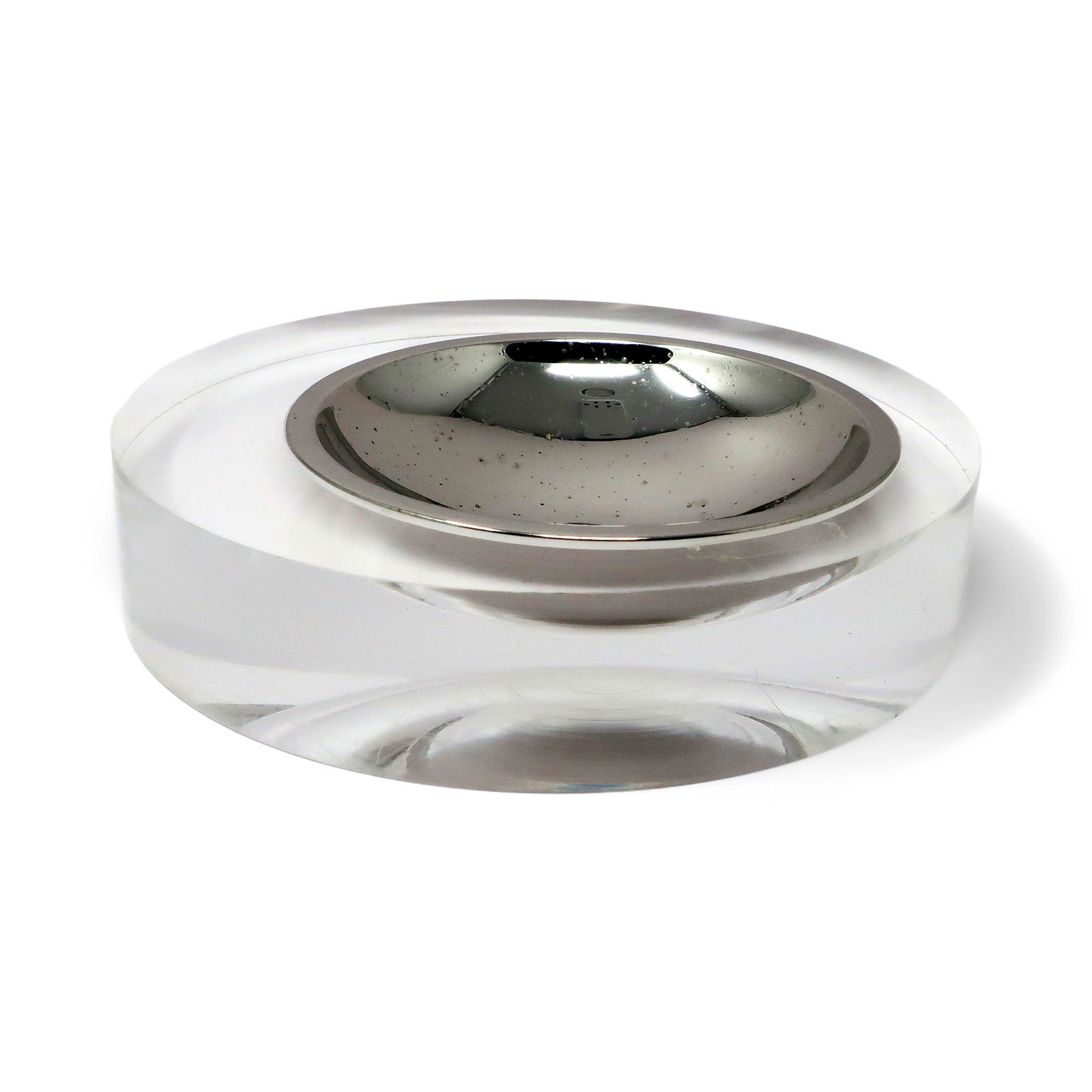 1980s Lucite and Chrome Dish by Felice Antonio Botta (1 of 9)