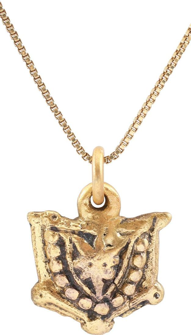 RARE ANCIENT VIKING HEART PENDANT NECKLACE, C.850-1050 AD (1 of 3)