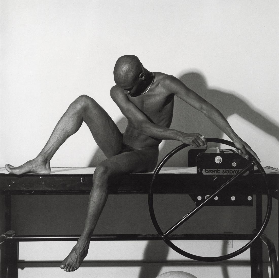 ROBERT MAPPLETHORPE - Bruce, S.F., 1980: Artist: Robert Mapplethorpe Title: Bruce, S.F., 1980 Medium: Photo Litho, 1992, Italy Dimensions: 10.25x10.25" Description: Heat Wax Mounted on 12x16" Conservation Board Artist Bio: Robert Mapplethorp