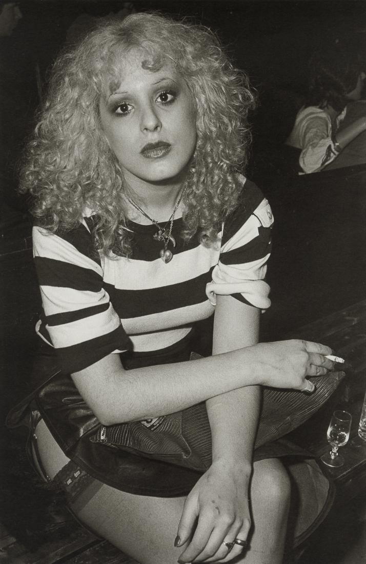 MARY ELLEN MARK - Nancy Spungen, New York City, 1977: Artist: Mary Ellen Mark Title: Nancy Spungen, New York City, 1977 Medium: Photo Litho, 1999, Italy Dimensions: 6.6x10.15" Description: Heat Wax Mounted on 11x14" Conservation Board Artist Bio: Mary El