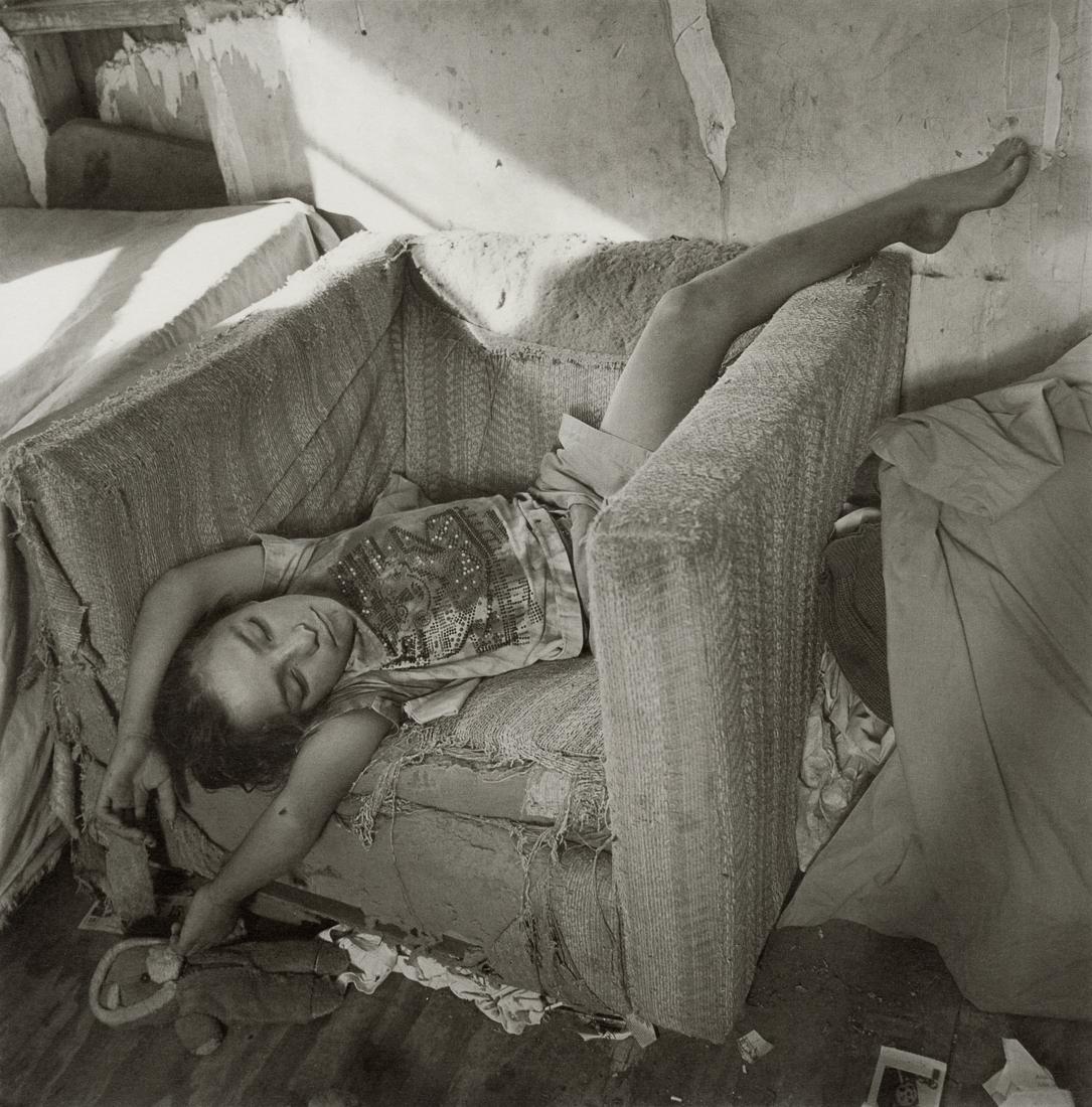 MARY ELLEN MARK - Vicky, Mission, Texas, 1990: Artist: Mary Ellen Mark Title: Vicky, Mission, Texas, 1990 Medium: Photo Litho, 1999, Italy Dimensions: 8.05x8.15" Description: Heat Wax Mounted on 11x14" Conservation Board Artist Bio: Mary Ellen Mar