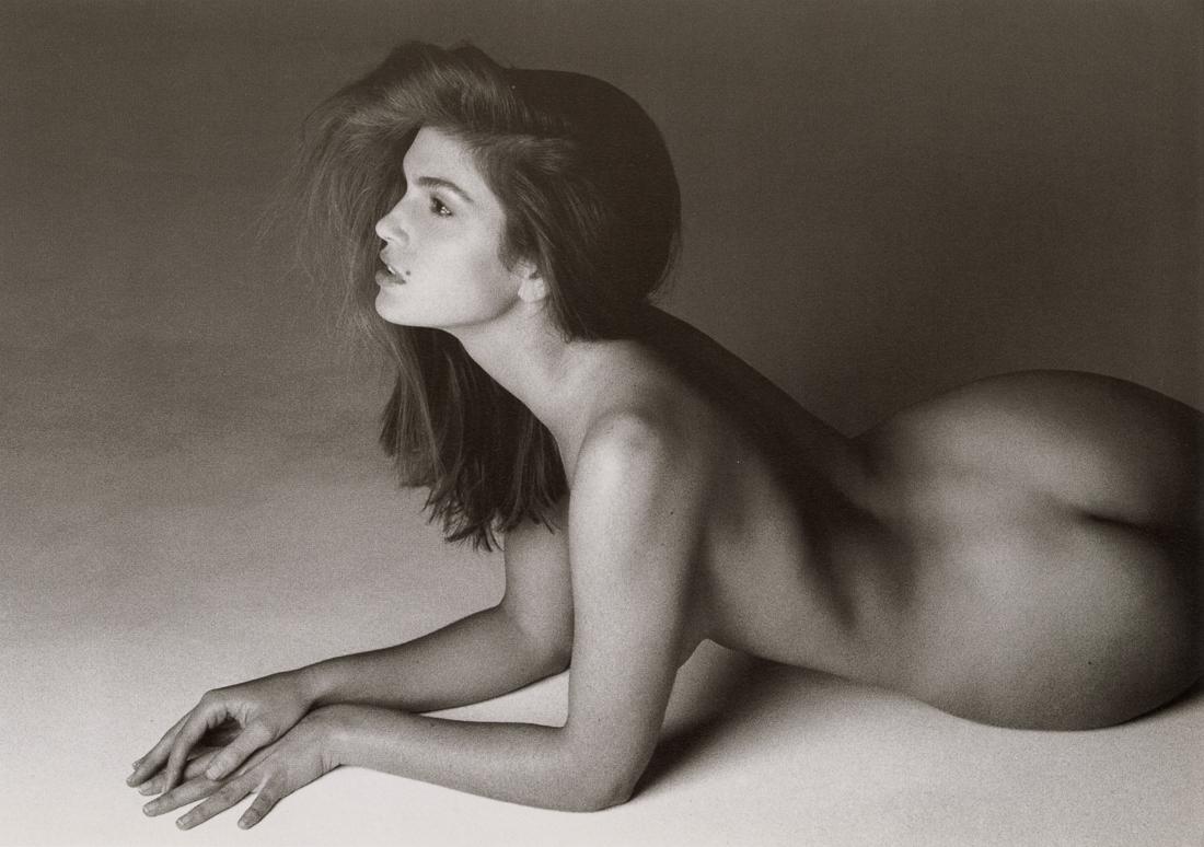FRANCESCO SCAVULLO - Cindy Crawford, 1990: Artist: Francesco Scavullo Title: Cindy Crawford, 1990 Medium: Photo Litho, 2000, Hong Kong Dimensions: 9.8x6.9" Description: Heat Wax Mounted on 11x14" Conservation Board Artist Bio: Francesco Scavul