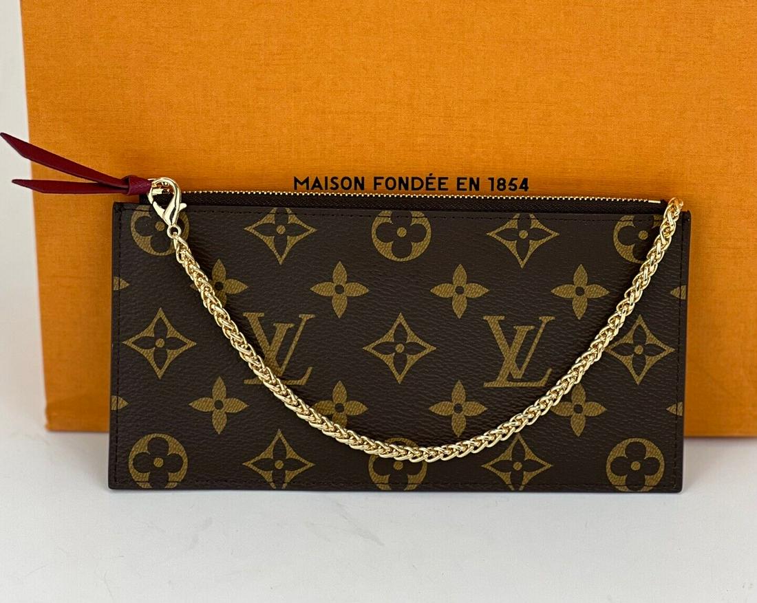 Louis Vuitton Zippered Coin Pouch Monogram Only from Felicie Added Chain C46 (1 of 12)