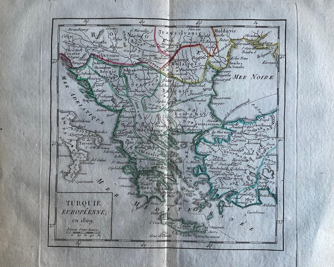 Balkans with Greece. 1810 by Delalain (1 of 1)