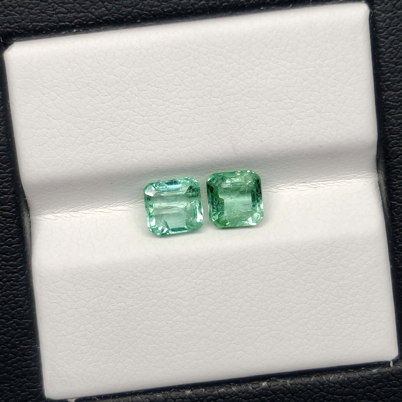 1.40 ct Natural Zambian Emerald Pair (1 of 2)