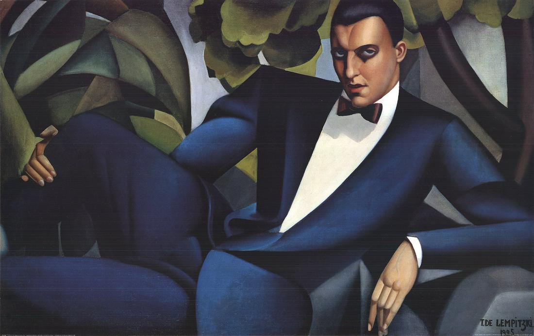 Tamara de Lempicka - Portrait du Marquis D'Afflitto - 2001 Offset Lithograph 32.25" x 51.25" (1 of 3)