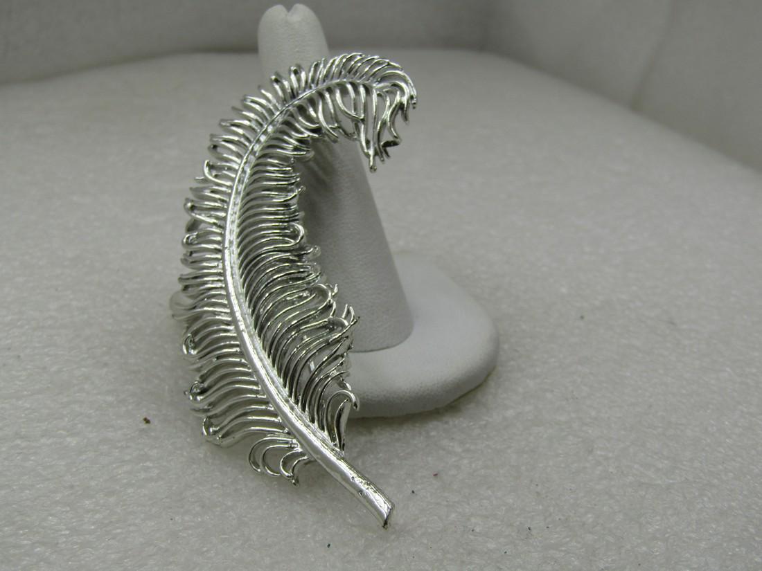 Vintage Tall Feather Brooch, Signed Coro Pegasus, 1940's-1950's (1 of 6)