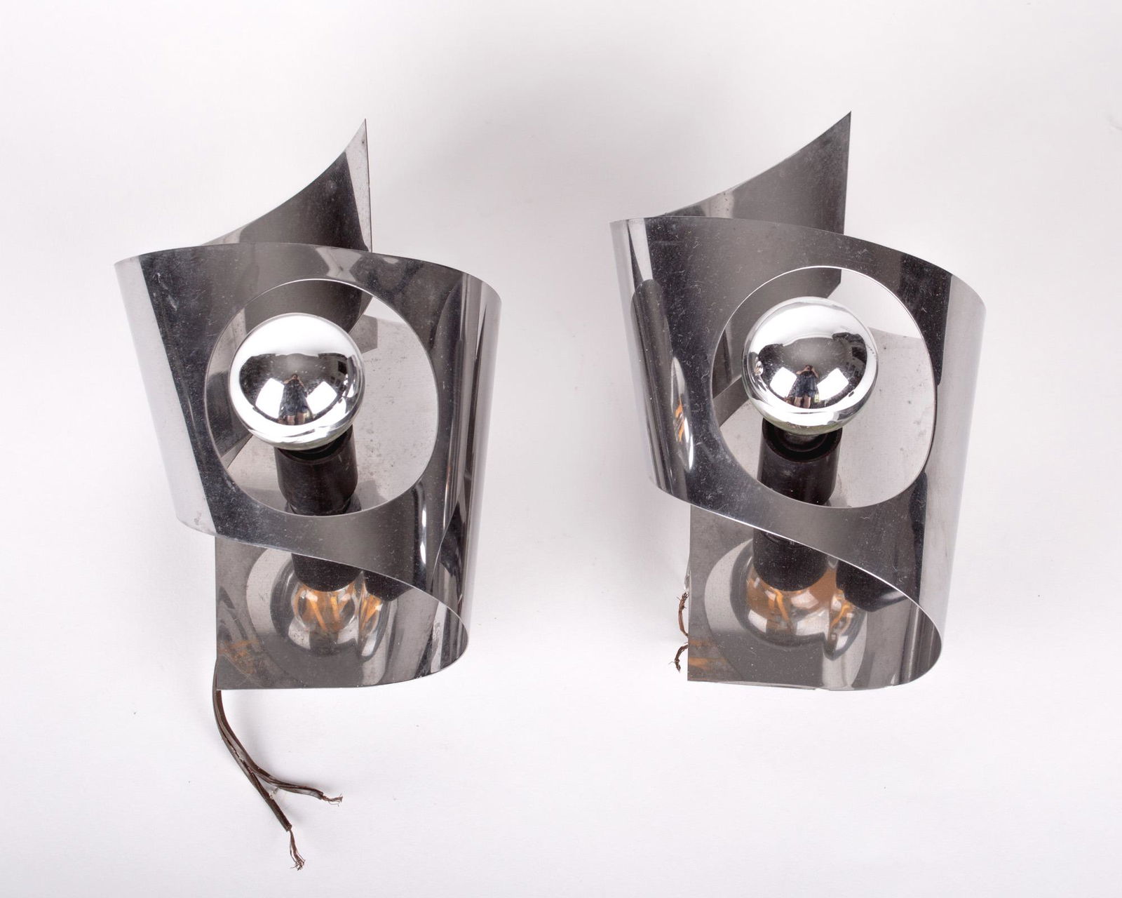 Pair Modern Sconces Aluminium in the manner of Max Sauze (1 of 5)