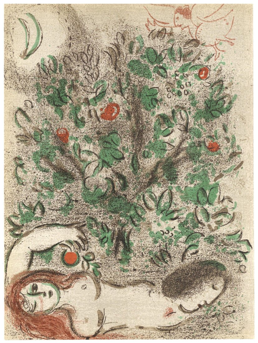 Chagall Original Lithograph Paradise Bible 1960 (1 of 1)