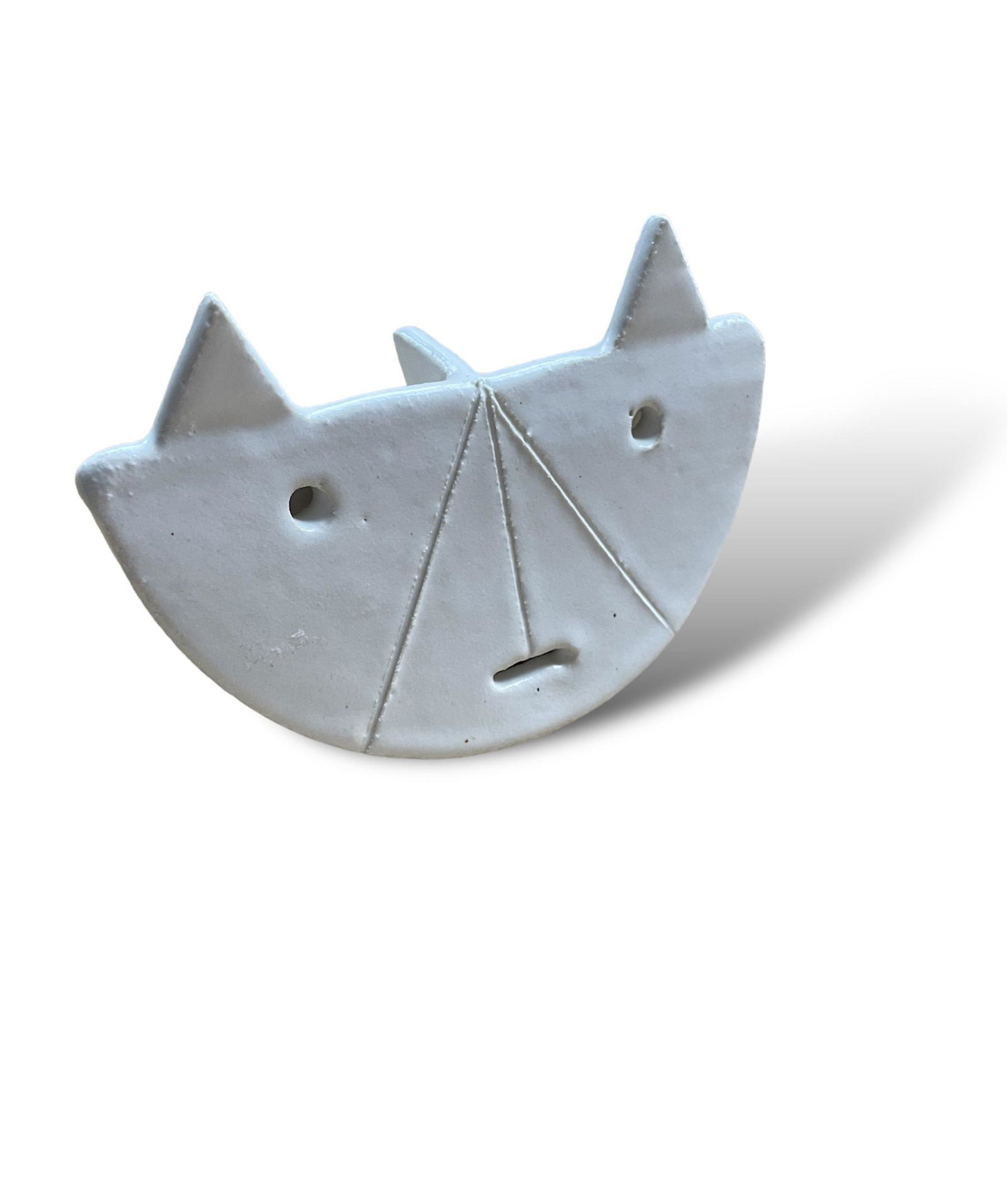 Pablo Picasso Style Pottery Cat Sculpture (1 of 2)