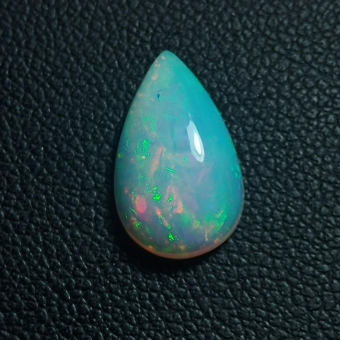 2.53 CTS GOOD LUSTER ! NATURAL ETHIOPIAN MULTI COLOR OPAL PEAR LOOSE GEMSTONES (1 of 3)