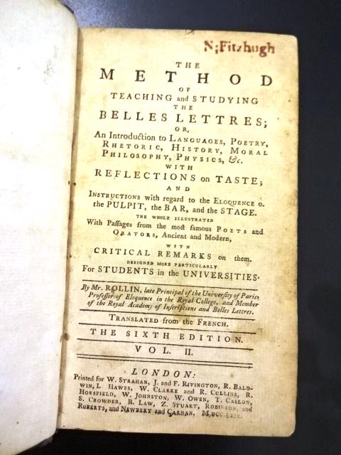 1769 The Method Teaching Belles Lettres (1 of 4)