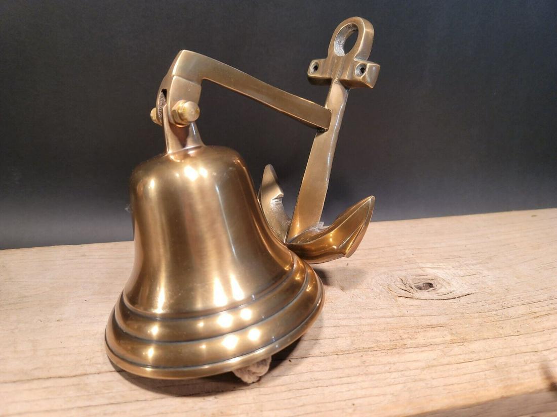 Brass Wall Mount Bar Bell (1 of 12)