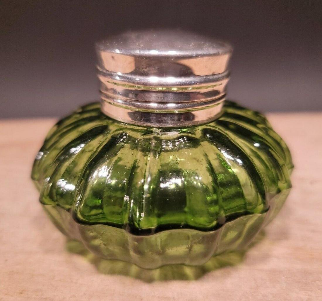 Round Clear Glass Thick Glass Inkwell Ink pot Bottle (1 of 12)