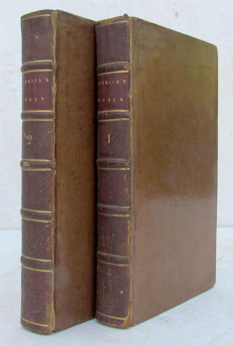 1785 POETICAL WORKS of DAVID GARRICK 2 VOLUMES antique POETRY in ENGLISH (1 of 5)
