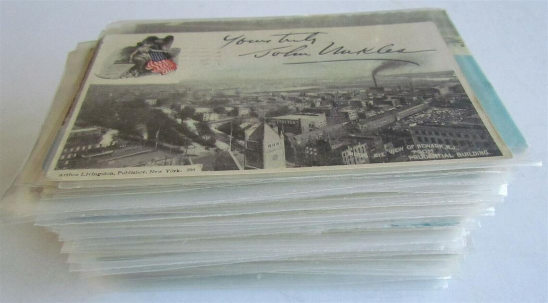 NEW JERSEY LOT of 162 ANTIQUE & VINTAGE POSTCARDS town views (1 of 7)