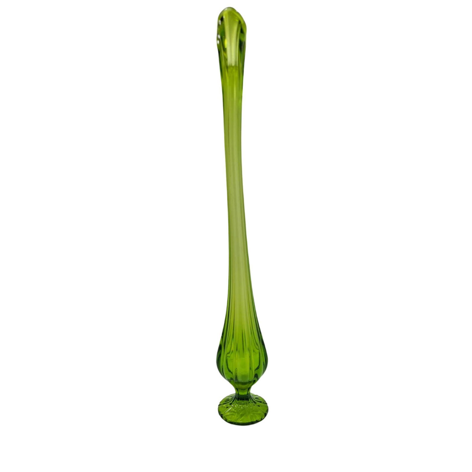 Tall Mid Century Modern Art Glass Swung Bud Vase Stretch 21" Tall (1 of 8)