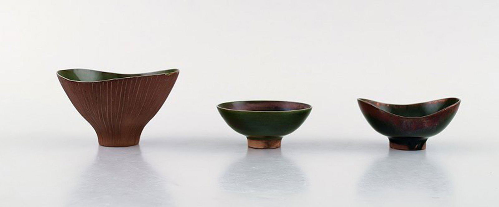 Sven Hofverberg (1923-1998) Swedish ceramist. Three unique bowls in glazed ceramics. Beautiful (1 of 8)