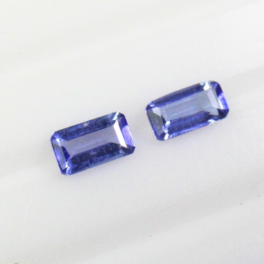 0.63 Ctw Natural Tanzanite Octagon Pair: No Reserve! Title: 0.63 Ctw Natural Tanzanite Octagon Pair Stone Clarity: VVS Gemstones: Natural Tanzanite Carat Weights: 0.63 Size/Dimensions: 5.00 x 3.00 x 2.00 mm / 2 P'cs Additional Information: T