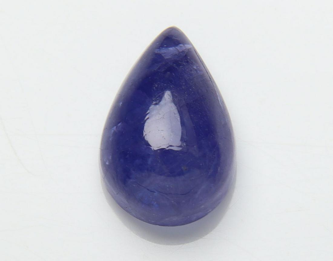 Beautiful 4.49 Cts Natural Tanzanite: No Reserve! Title: Beautiful 4.49 Cts Natural Tanzanite Additional Information: Gemstone : Natural Tanzanite Origin: Tanzania Weight : 4.49 carats Dimensions : 12x8 mm Shape/Cut: Pear Cabochan Color :